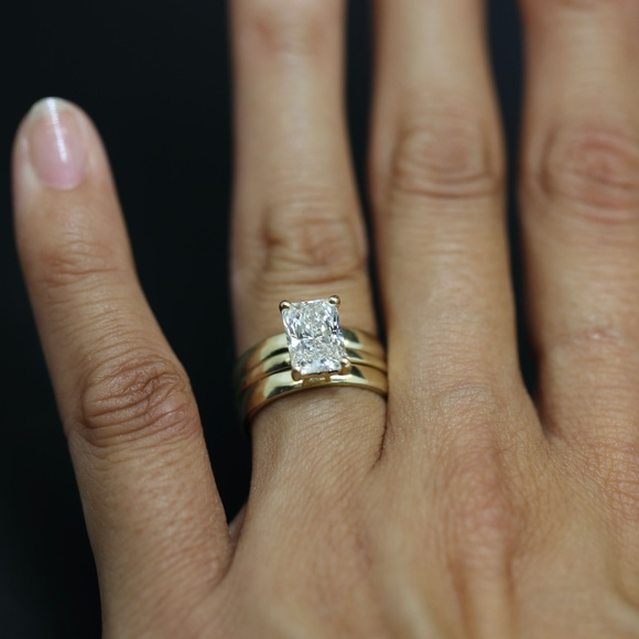 2 carat Diamond ring yellow gold - Picture 3 of 13
